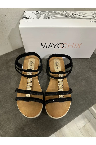 Mayo Chix - 5144 Bézs Fekete Szandál