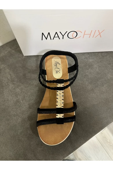 Mayo Chix - 5144 Bézs Fekete Szandál