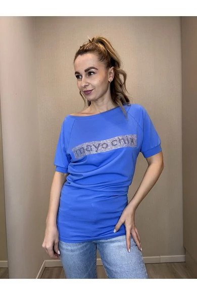 Mayo Chix – Jenna Strasszos Kék Felső