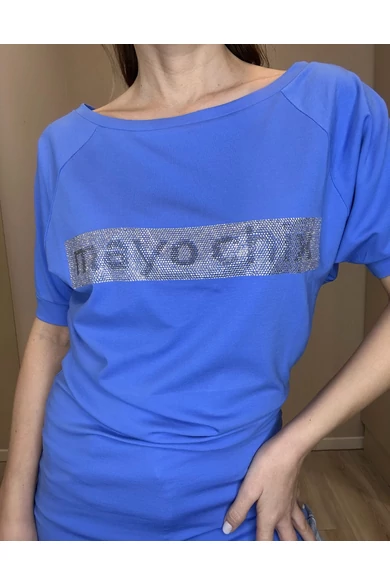 Mayo Chix – Jenna Strasszos Kék Felső