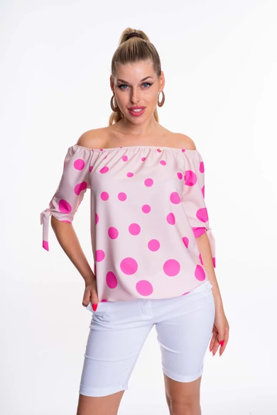 Mayo Chix - Balbia Bézs-Pink Pöttyös Felső