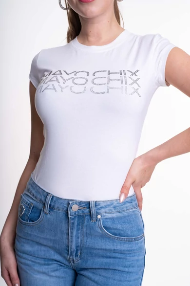 Mayo Chix - Light 3Strasszos Fehér Póló