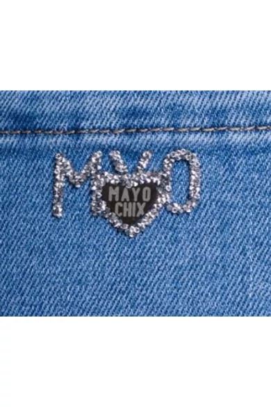 Mayo Chix - Hamburg Kék Farmernadrág/Strasszos 'Szív'