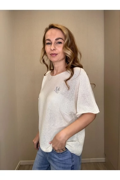 Mayo Chix - Promo Ecrü Kötött Felső