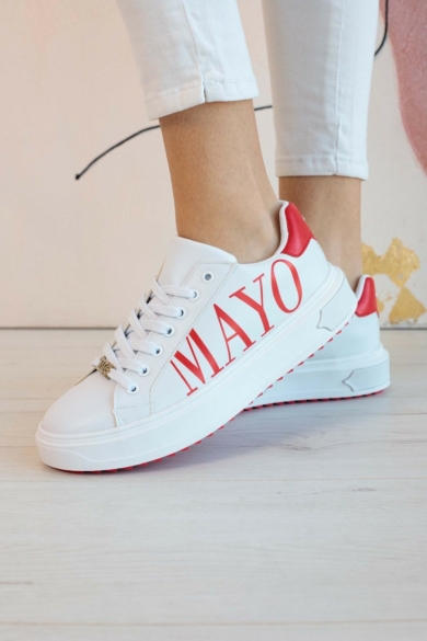 Mayo Chix - Martha Fehér-Piros Cipő