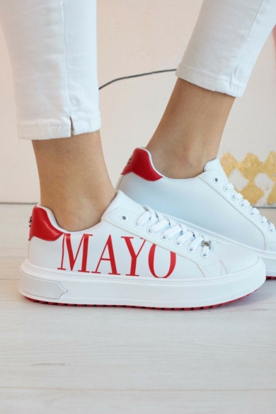 Mayo Chix - Martha Fehér-Piros Cipő