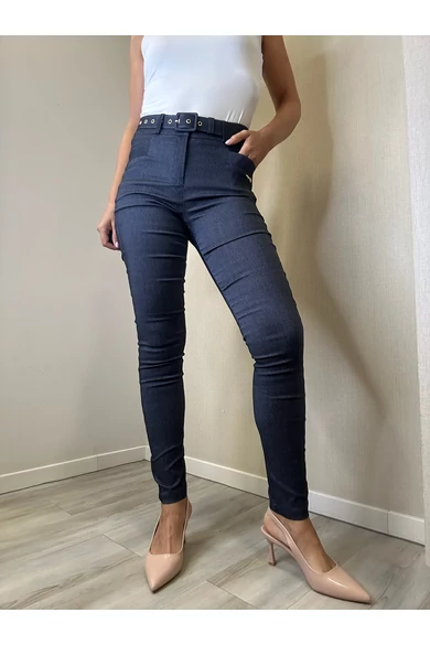 Mystic Day - Zsebes Sötét-Farmerkék Nadrág