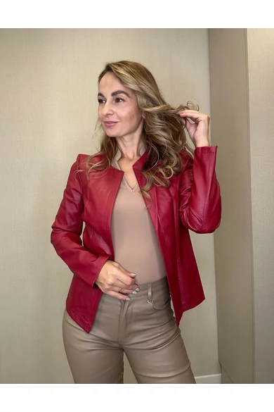 BEST - Műbőr Bordó Blézer