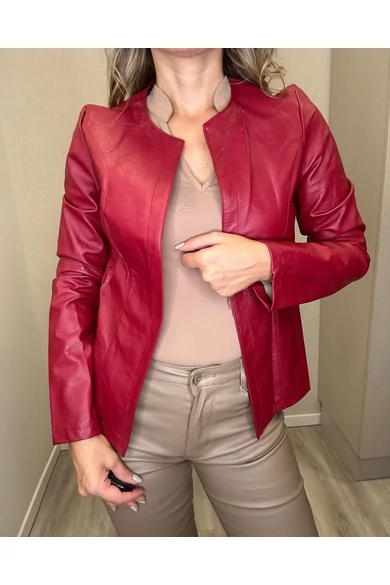 BEST - Műbőr Bordó Blézer