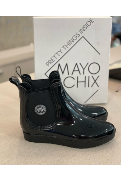Mayo Chix - Fekete Oldalt Gumis  Cipő