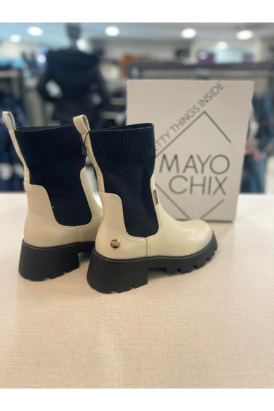 Mayo Chix - Beige-Fekete Bokacsizma