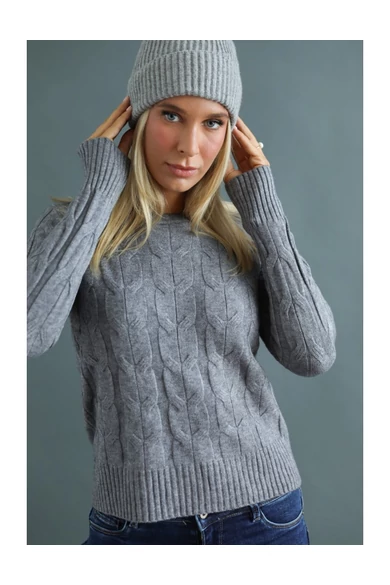 Warp Zone - Szürke Kötött Pulóver