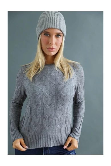 Warp Zone - Szürke Kötött Pulóver