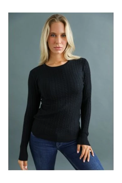 Warp Zone - Fekete Kötött Pulóver