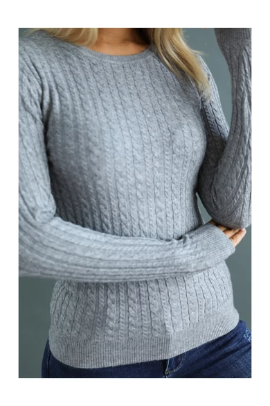 Warp Zone - Világosszürke Kötött Pulóver