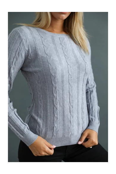 Warp Zone - Világosszürke Kötött Pulóver